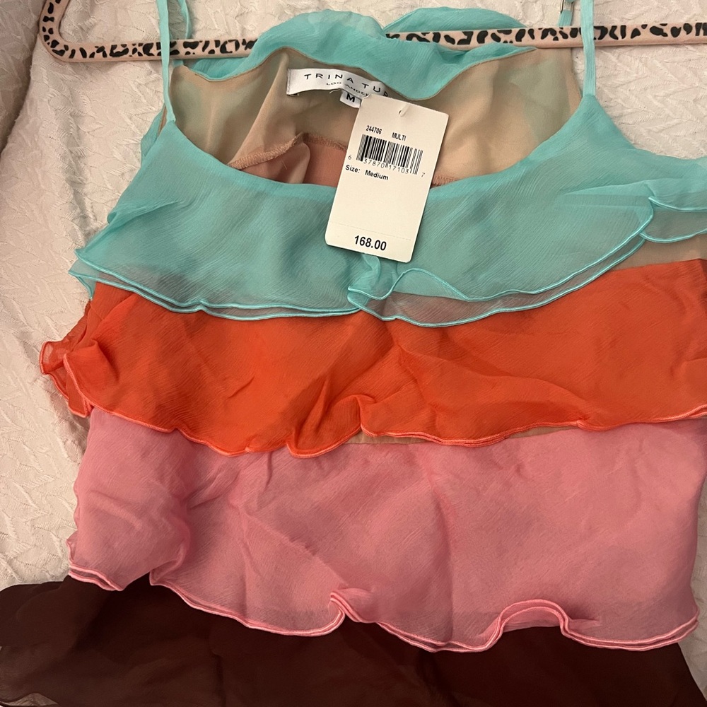 Trina Turk Silk Colorful Layered Camisole